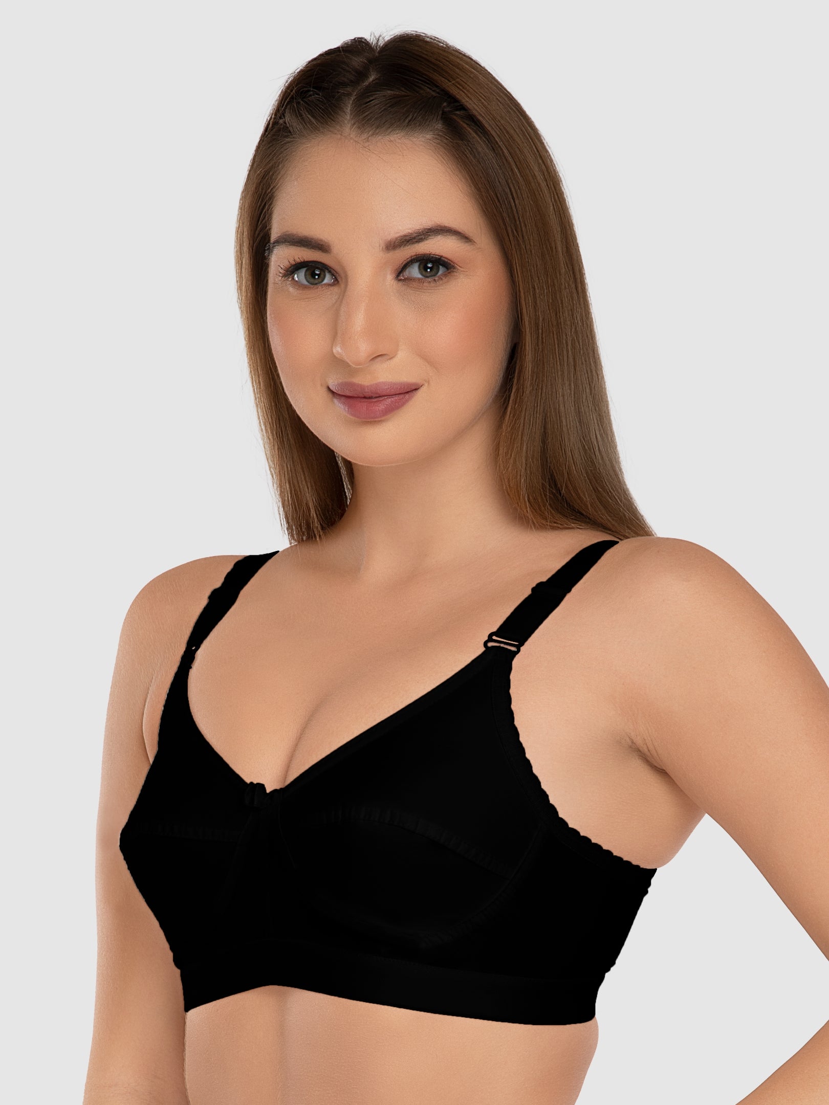 Daisy Dee Black Non Padded Non Wired Full Coverage Bra NACNT-Black