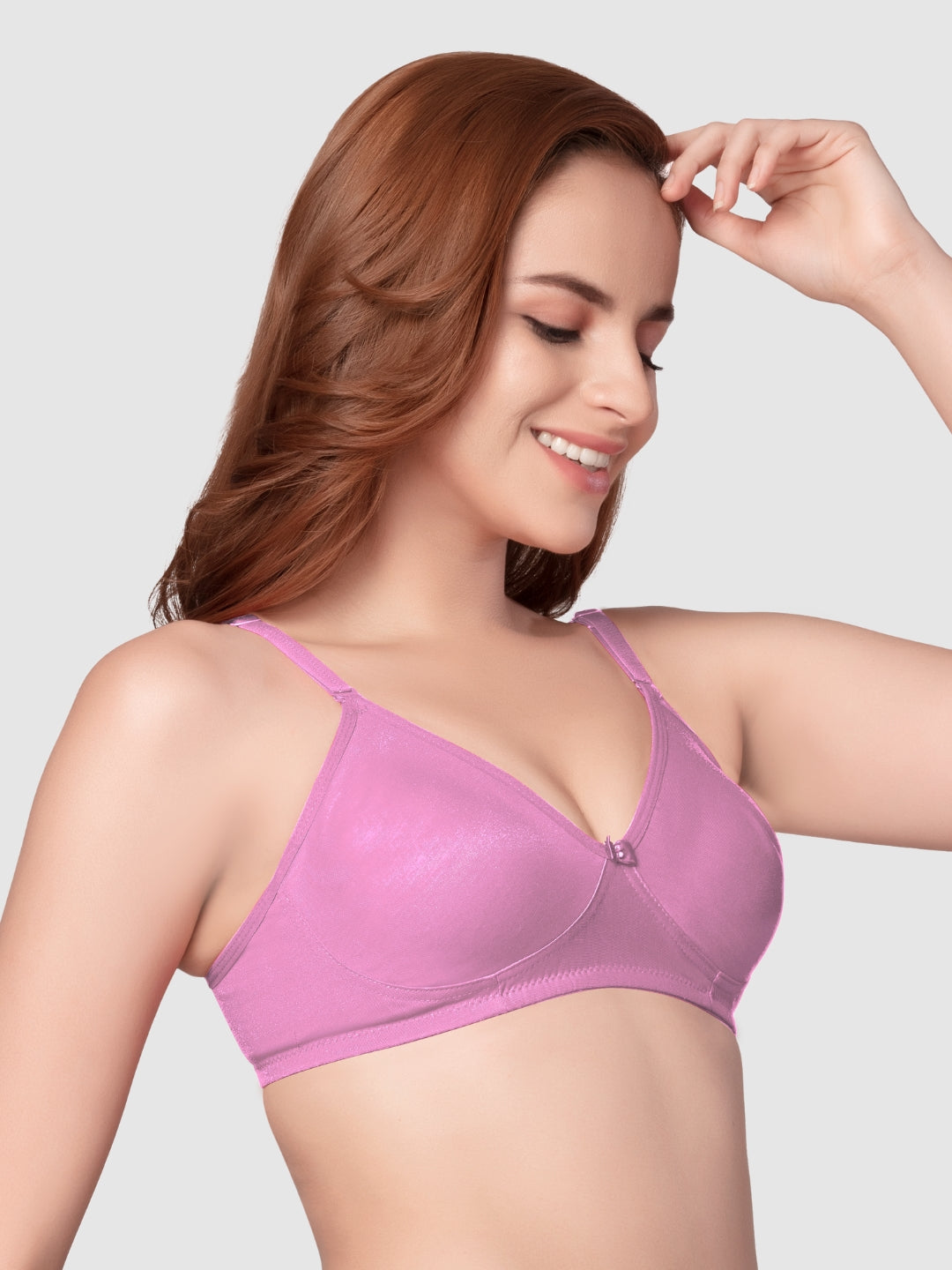 Daisy Dee Fuschia Pink Non Padded Non Wired Full Coverage Bra NESPRT-Fussia Pink