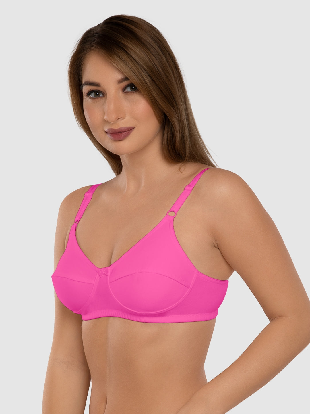 Daisy Dee Salmon Pink Non Padded Non Wired Full Coverage Bra - NSHTL-Salmon Pink