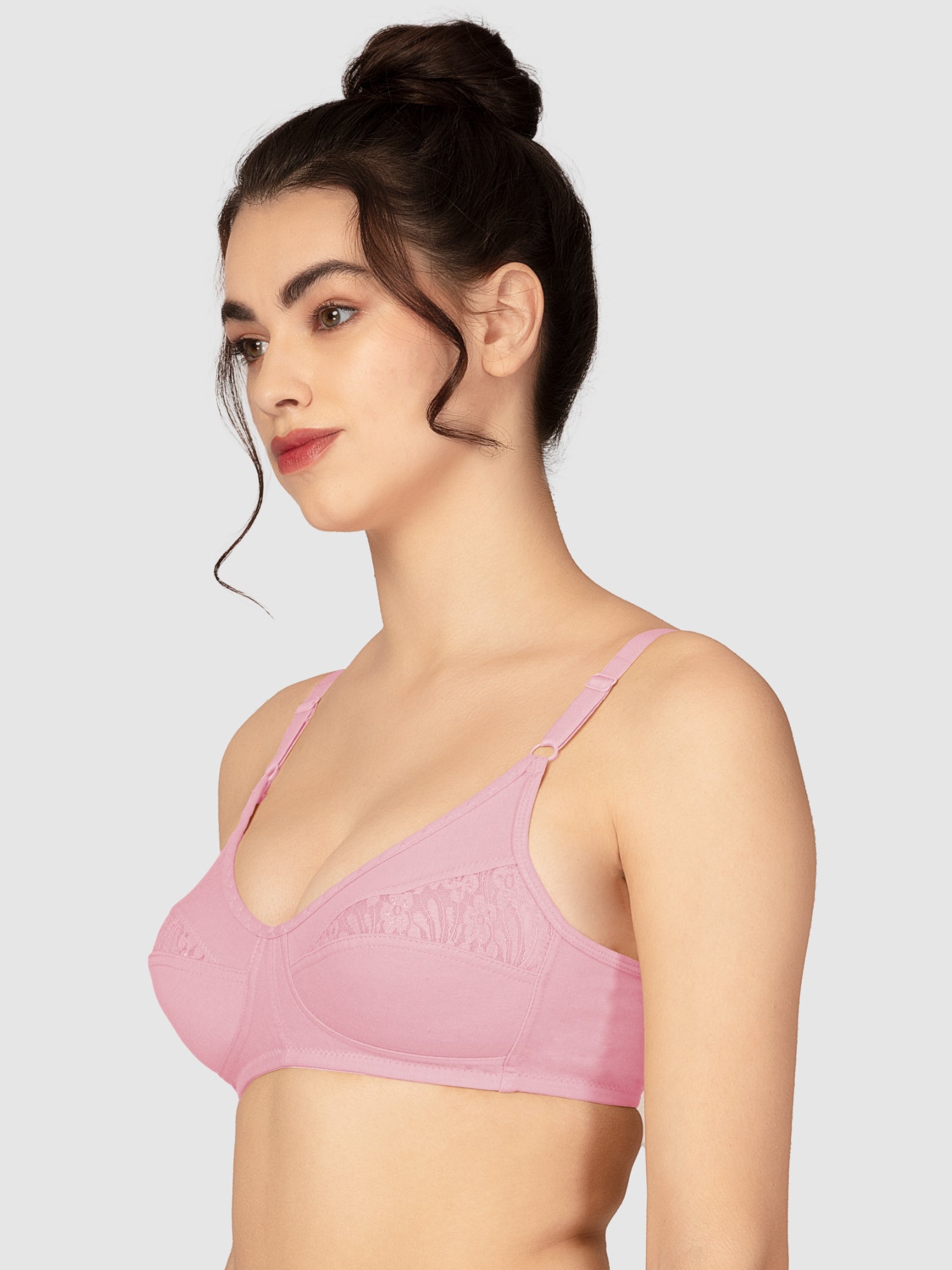 Lovable Baby Pink Non Padded Non Wired Full Coverage Bra L-0196-P.PINK