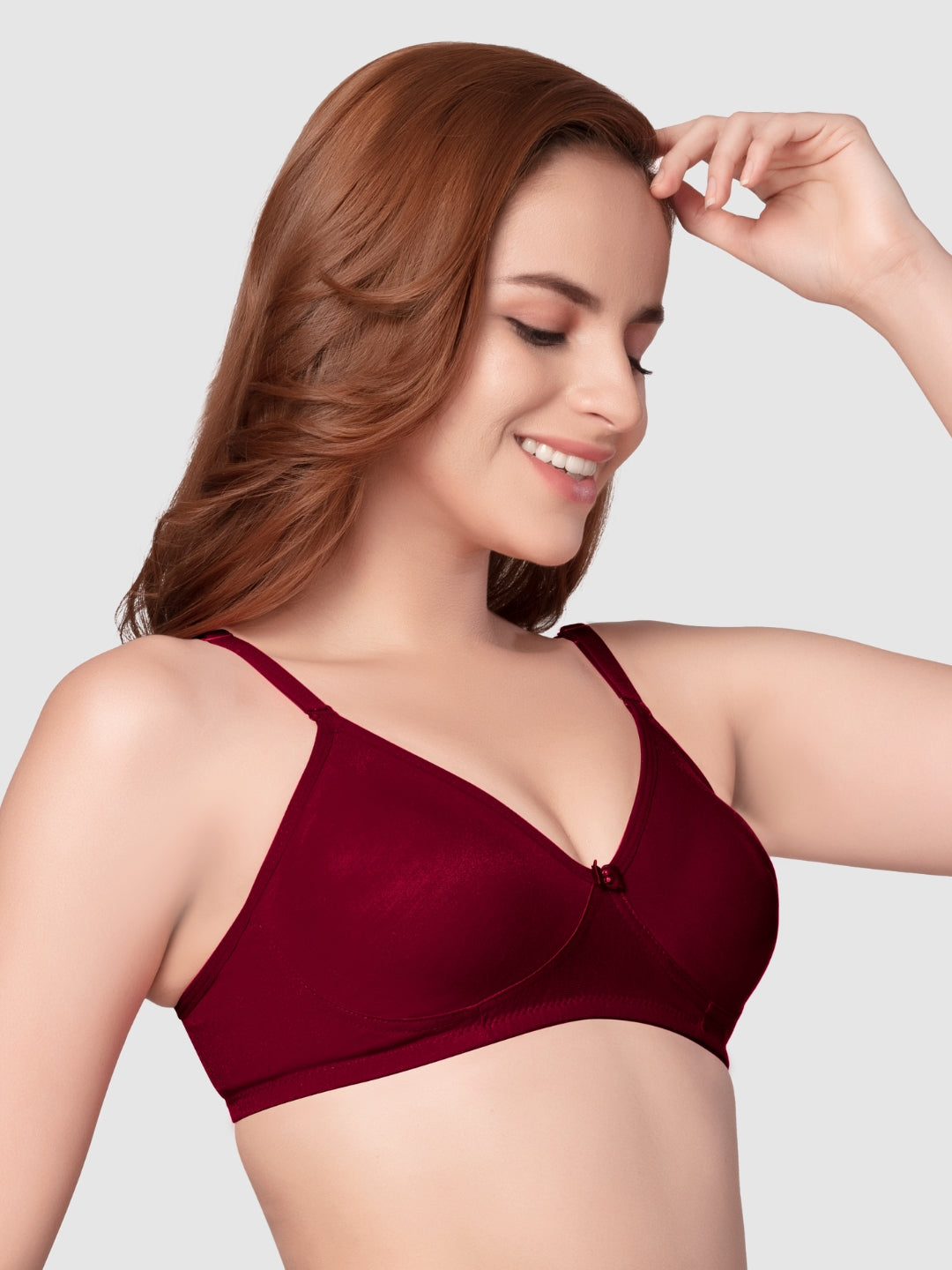 Daisy Dee Dark Maroon Non Padded Non Wired Full Coverage Bra NESPRT-D. Maroon