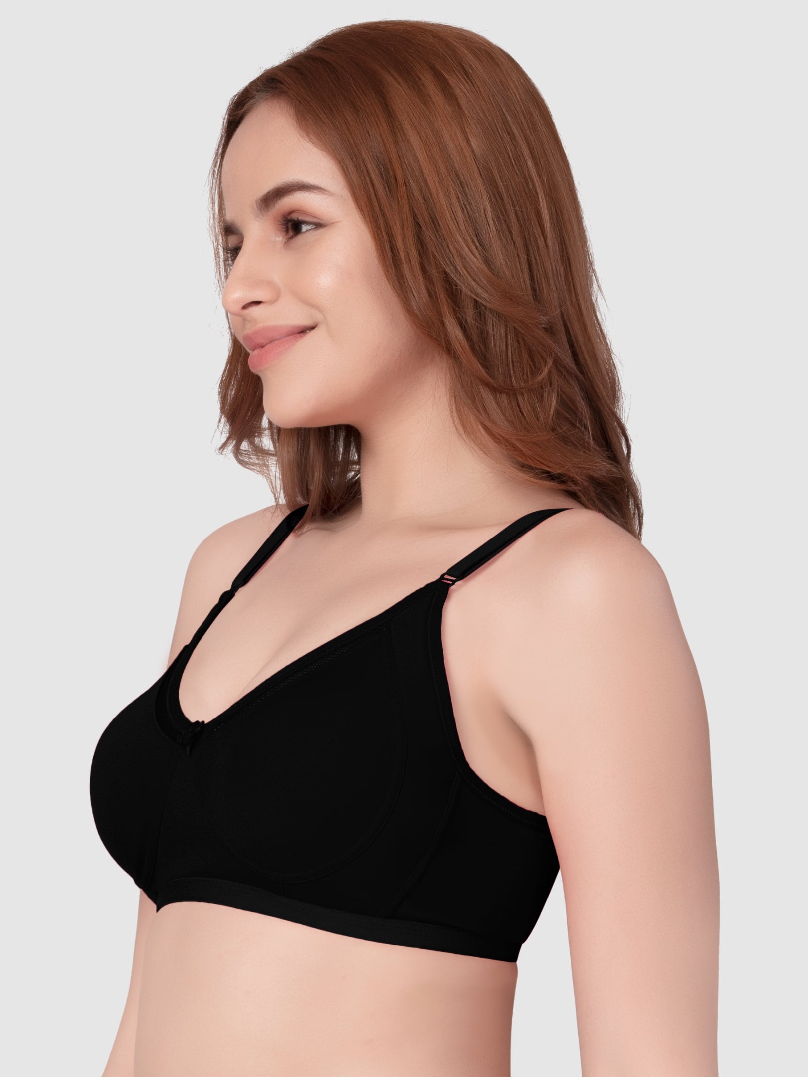 Daisy Dee Black Non Padded Non Wired Full Coverage Bra - NRYN-Black