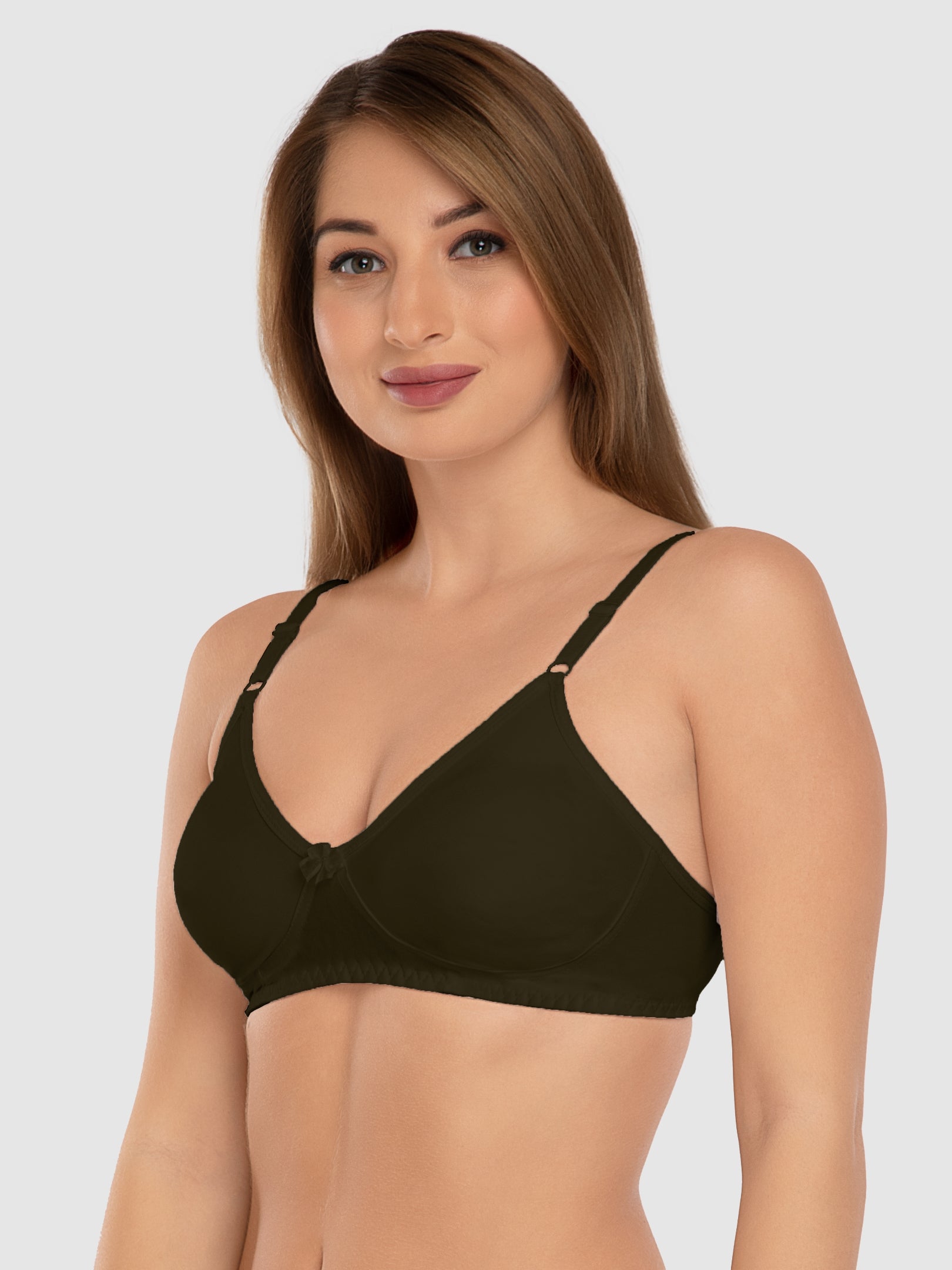 Daisy Dee Dark Green Non Padded Non Wired Full Coverage Bra - NLBLA-D Green