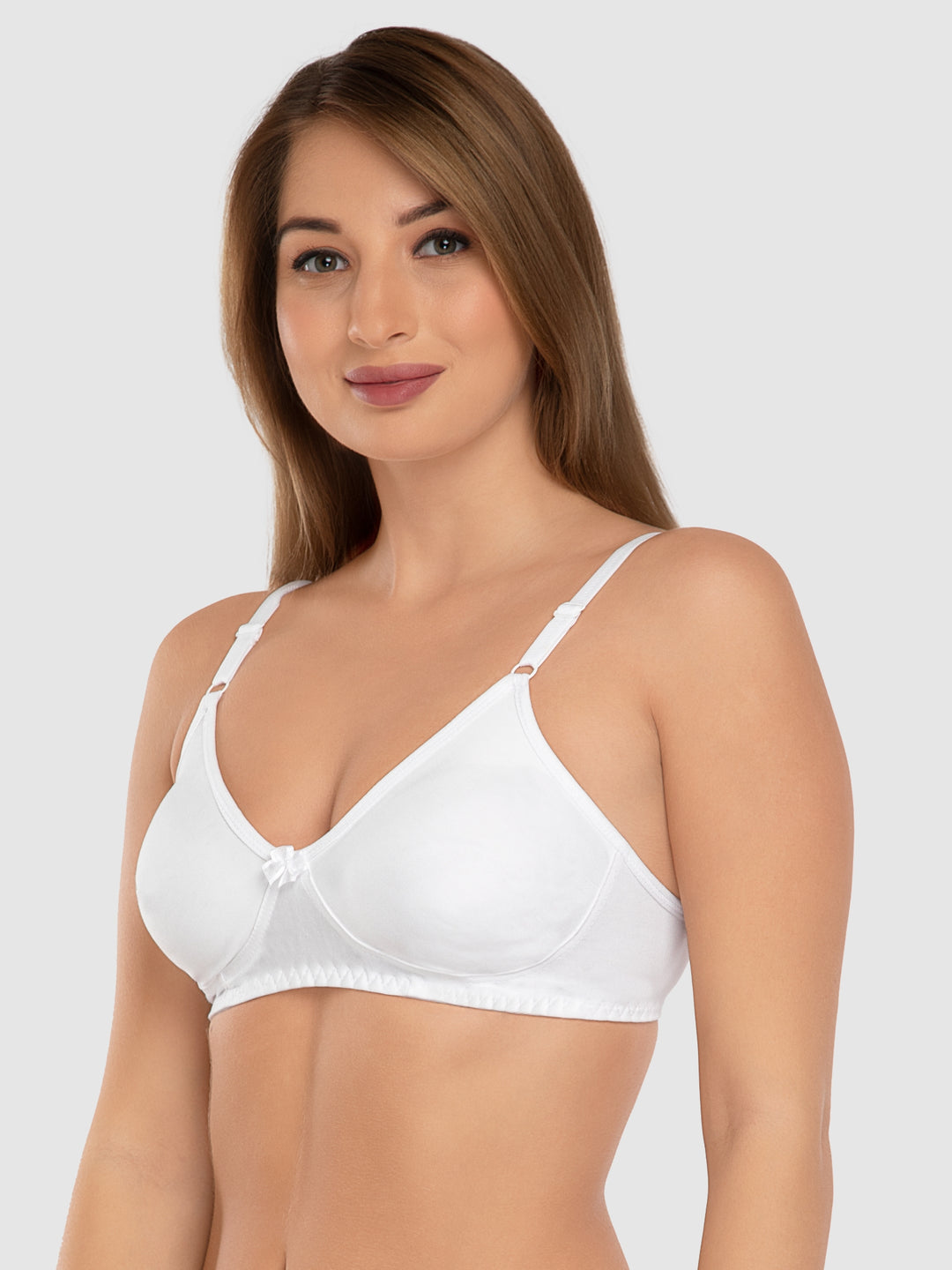 Daisy Dee Multicolor Non Padded Wirefree Full Coverage T-Shirt Bra Pack of 3 - LABELLA_3PK_A.ROSE/BLACK/WHITE