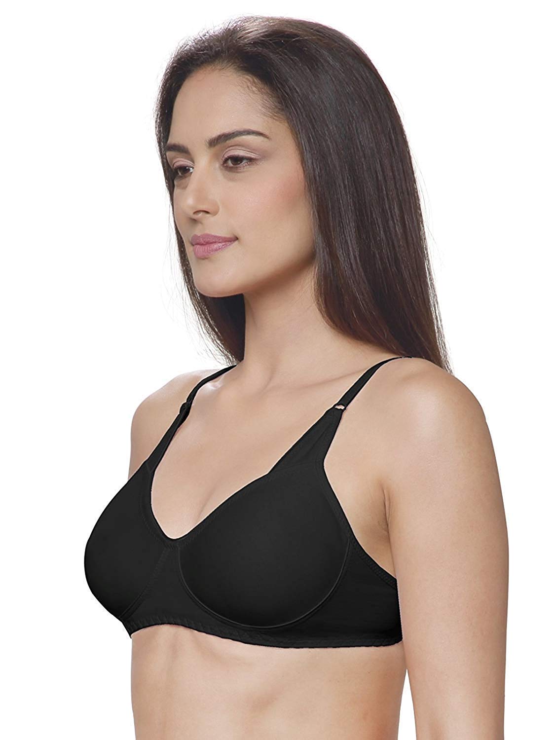 Lovable Black and Skin Non Padded Wirefree Bra Pack of 2 - ADL 13-BLACK/SKIN