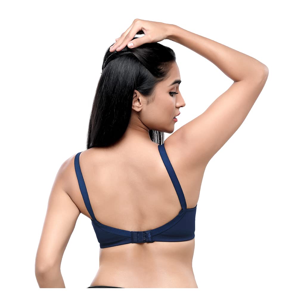 Lovable Navy and Pink Rose Non Padded Wirefree Bra Pack of 2 - ADL The 1-NAVY/P ROSE