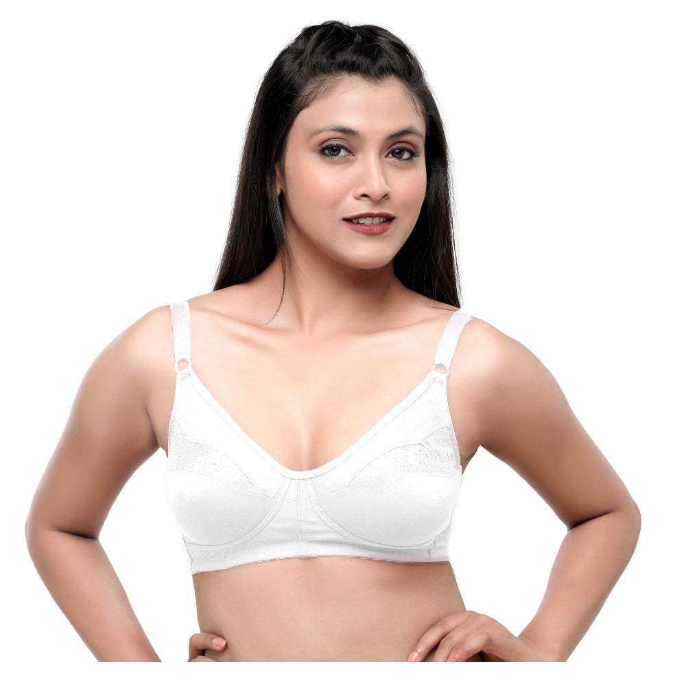 Lovable Navy and White Non Padded Wirefree Bra Pack of 2 - ADL The 1-NAVY/WHITE