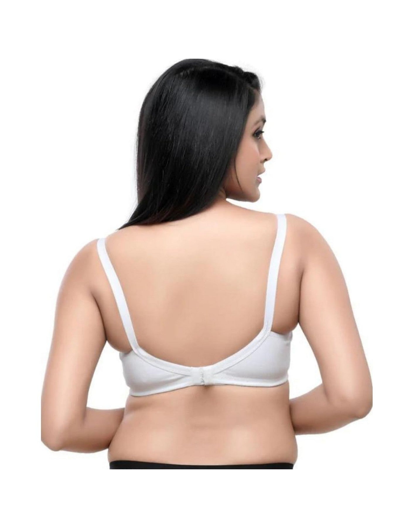 Lovable White and Pink Rose Non Padded Wirefree Bra Pack of 2 - ADL The 1-WHITE/P ROSE