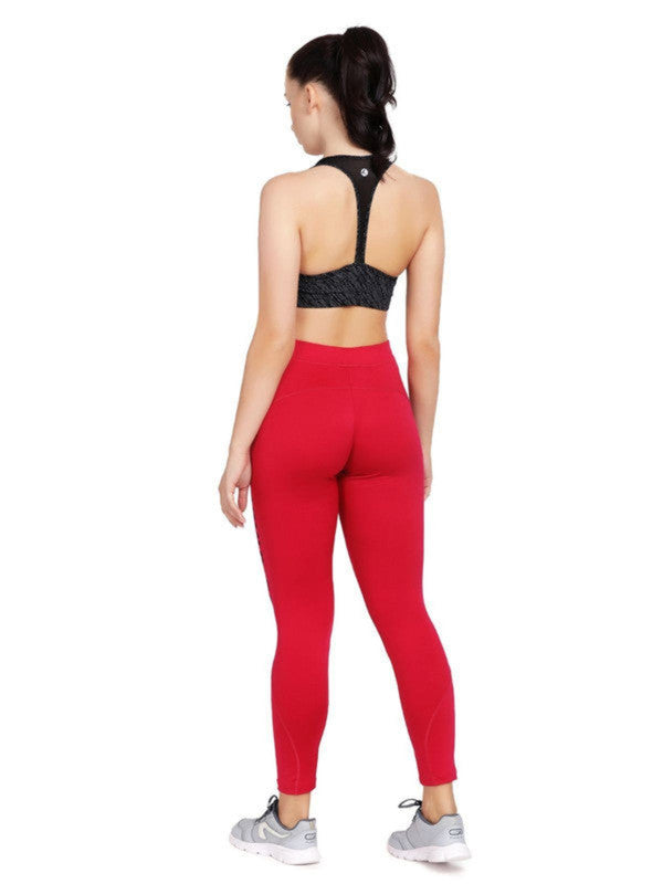 Women Magenta Solid Ankle Length Tights - ALIGN TRACK-HG-Lovable India