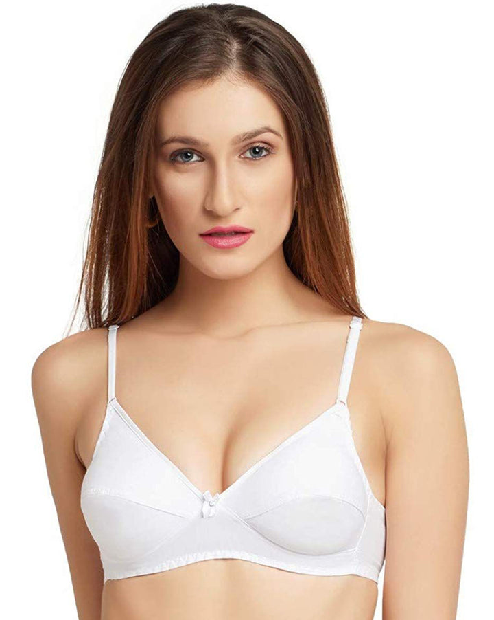 Daisy Dee White Non Padded Non Wired Full Coverage Bra NARTHE-White