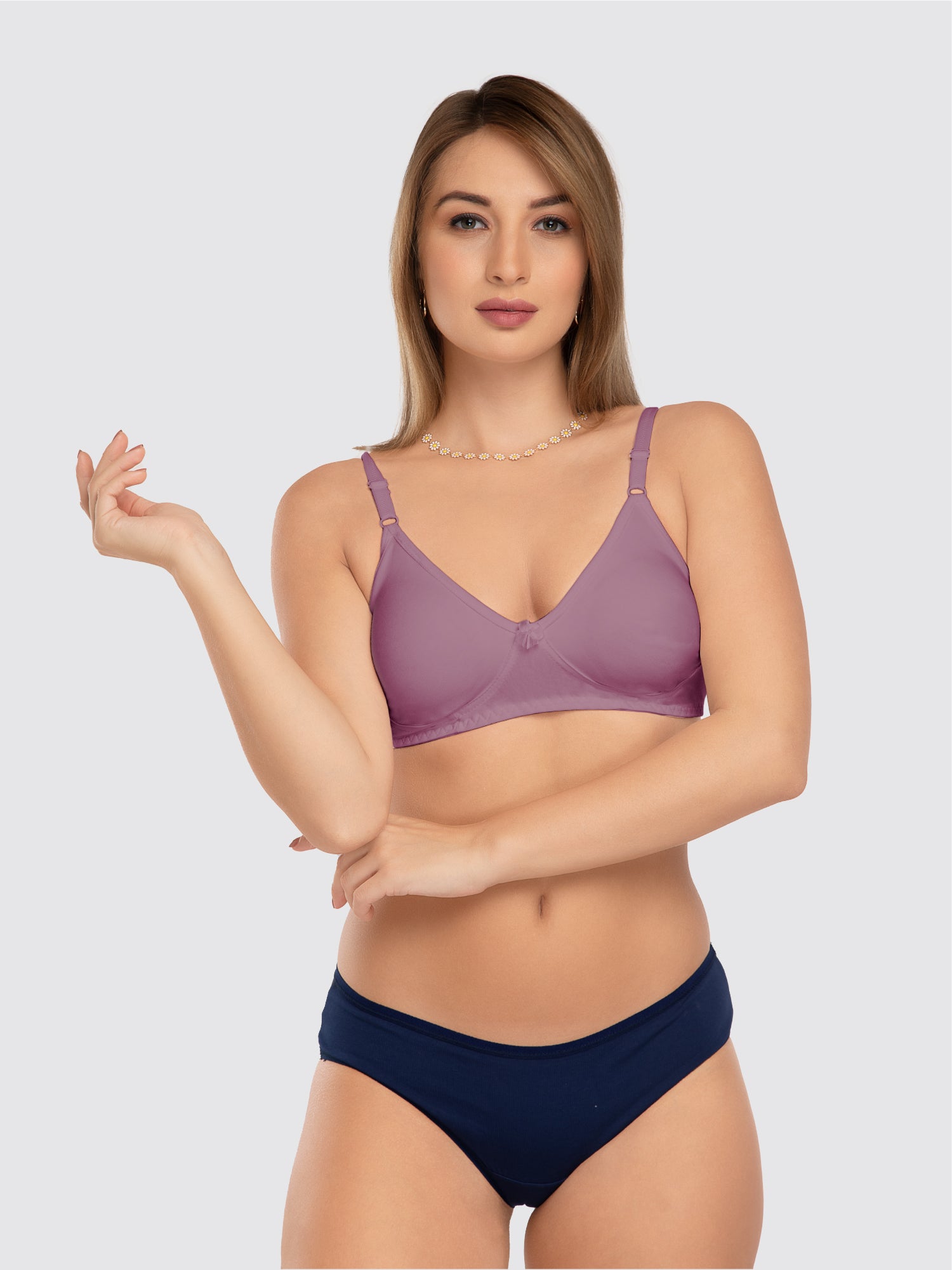 Daisy Dee Berry Non Padded Non Wired Full Coverage Bra - NLBLA-Berry