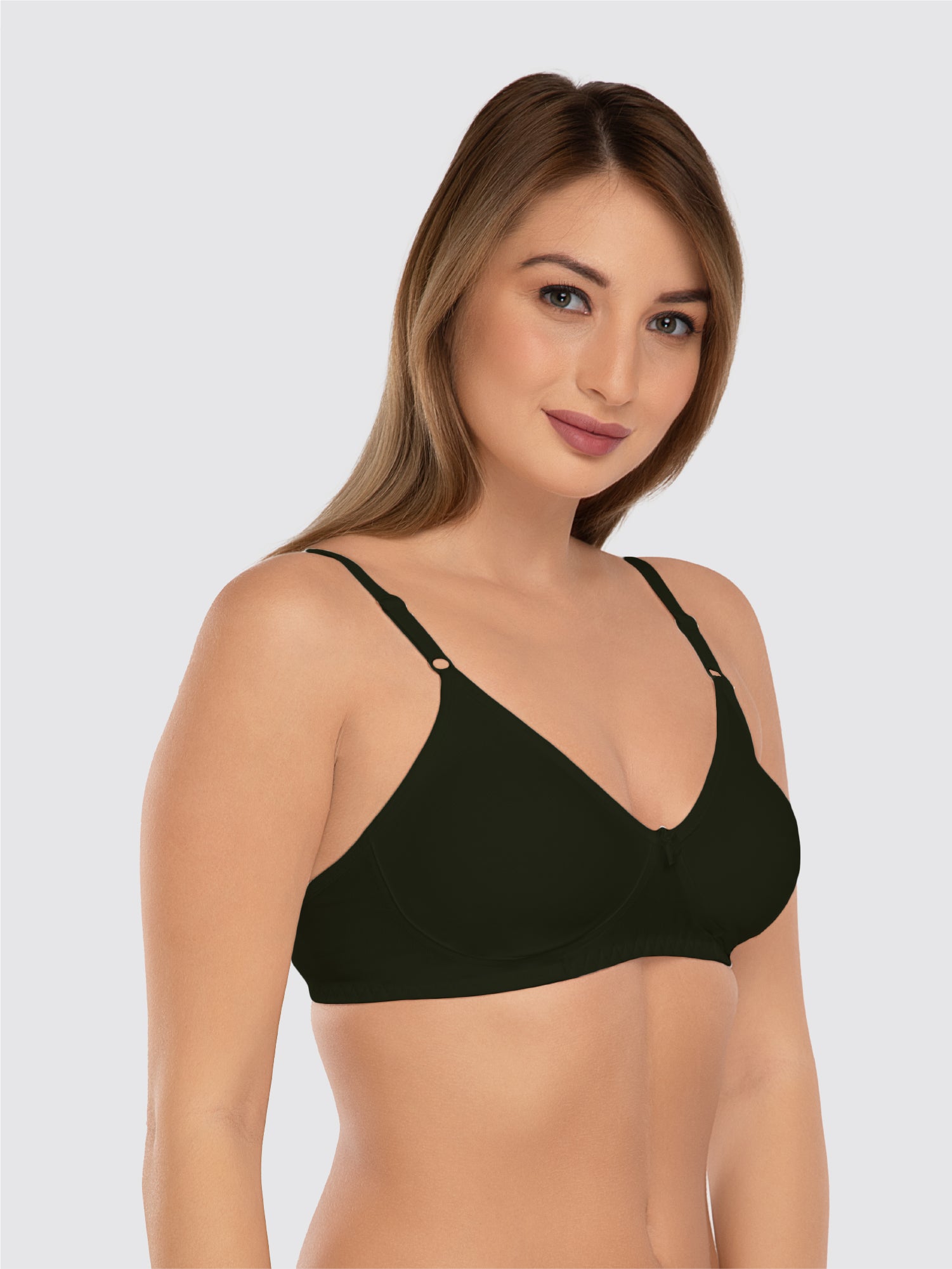 Daisy Dee Dark Green Non Padded Non Wired Full Coverage Bra - NLBLA-D Green