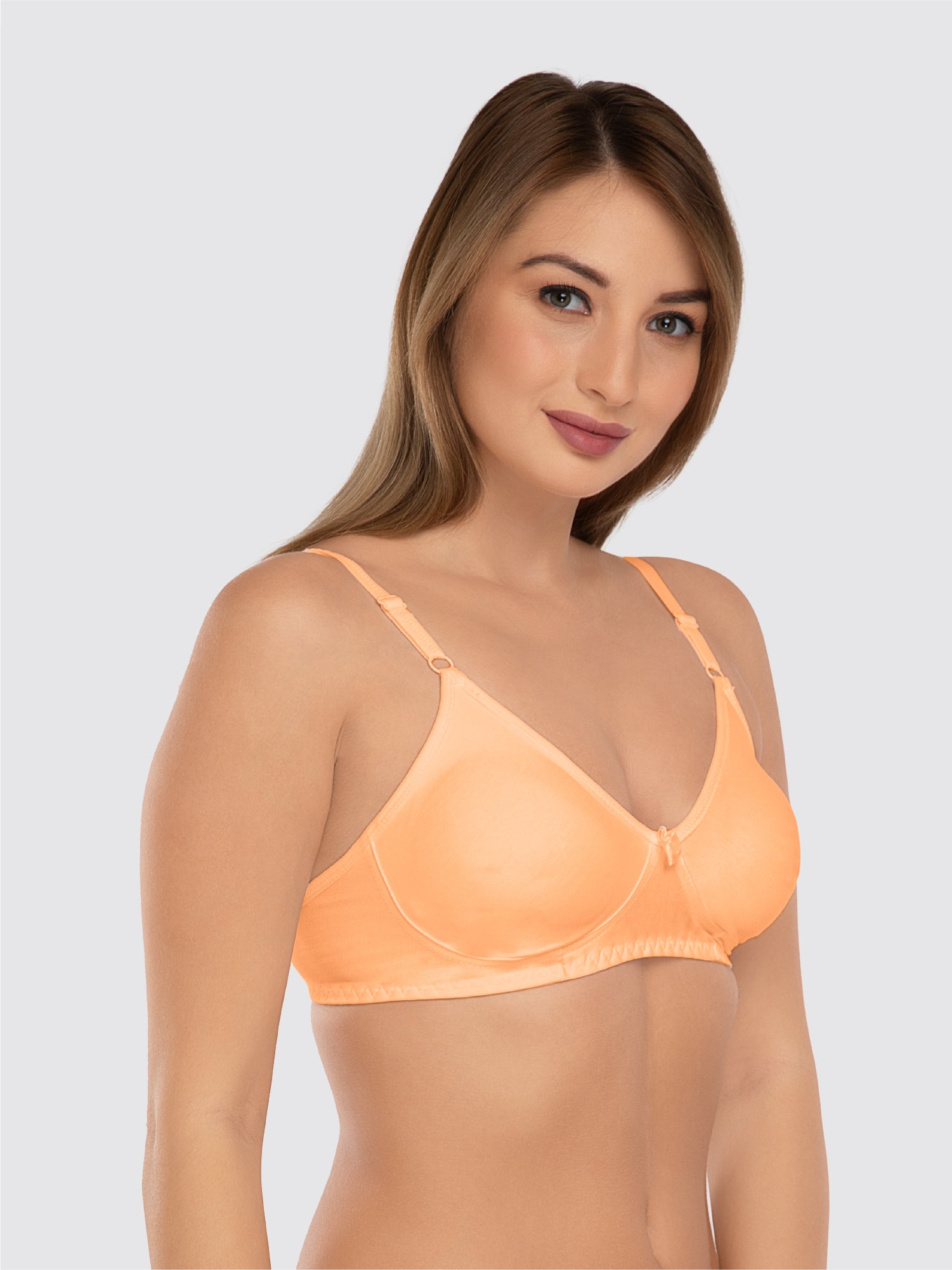 Daisy Dee Peach Non Padded Non Wired Full Coverage Bra - NLBLA-Peach