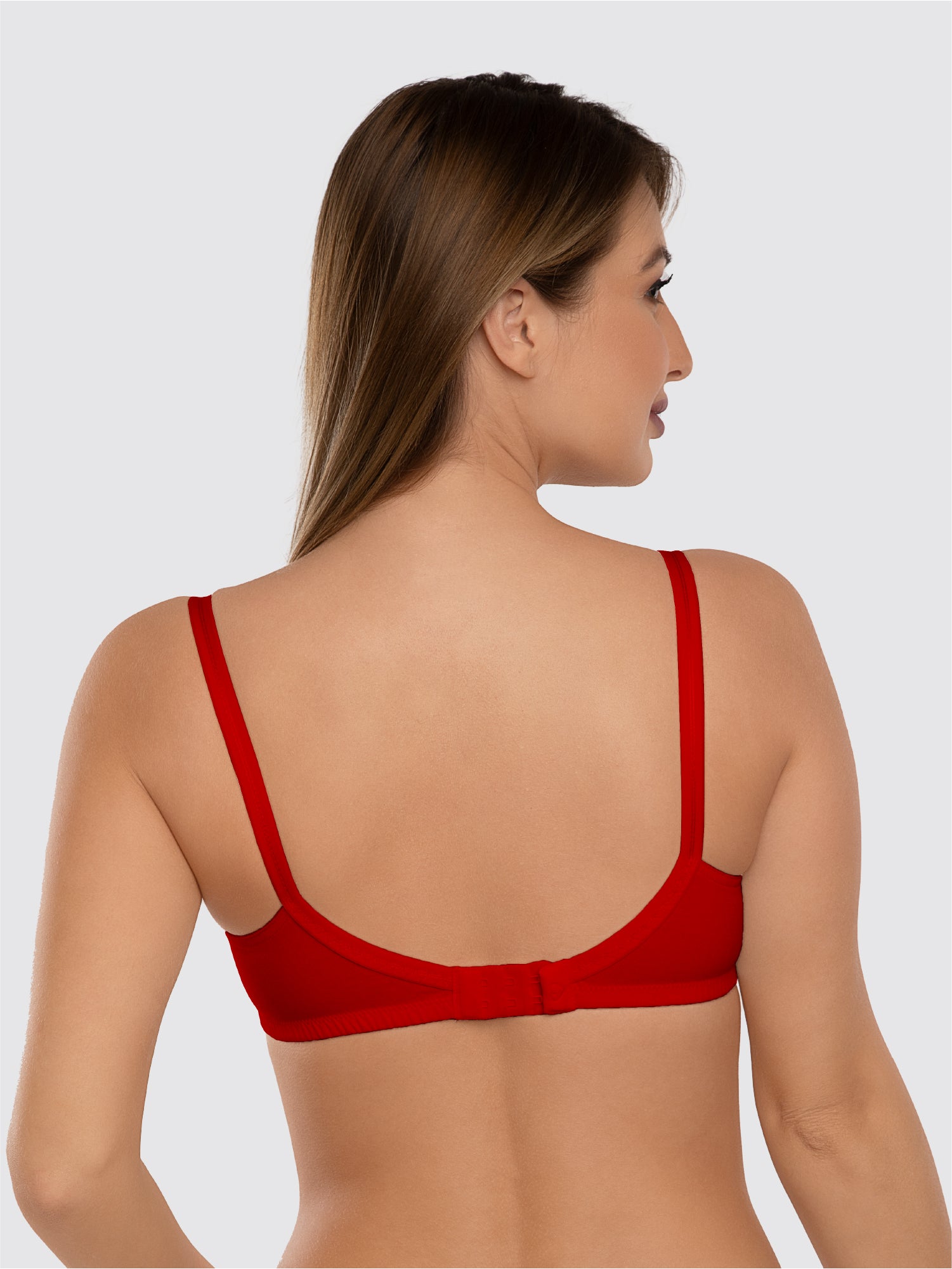 Daisy Dee Crimson Red Non Padded Non Wired Full Coverage Bra - NSHTL-C.Red