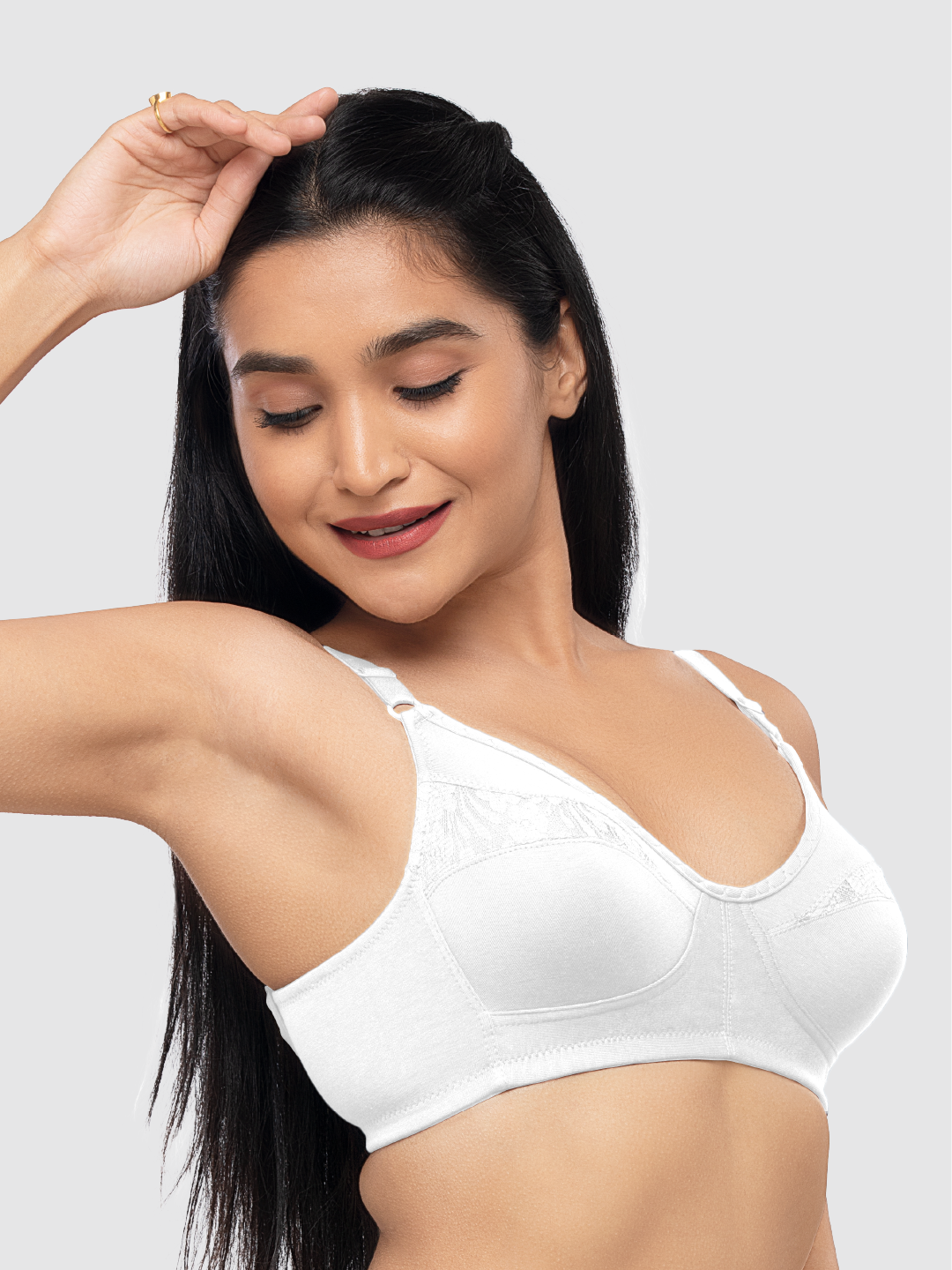 Lovable White Non Padded Non Wired Full Coverage Bra ADL-THE 1-White