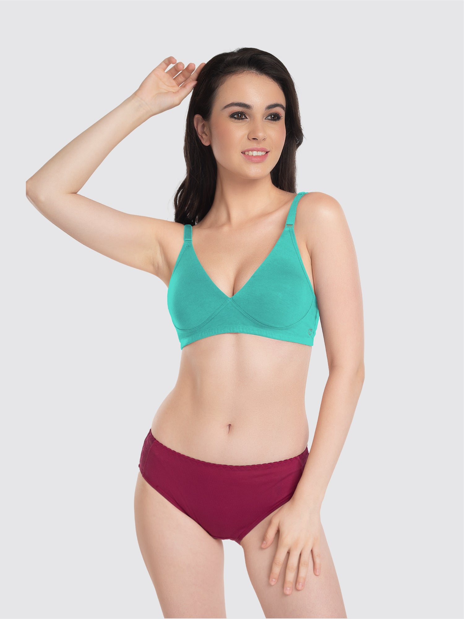 Lovable Aruba Blue Non Padded Non Wired Full Coverage Bra LE-237-Aruba Blue