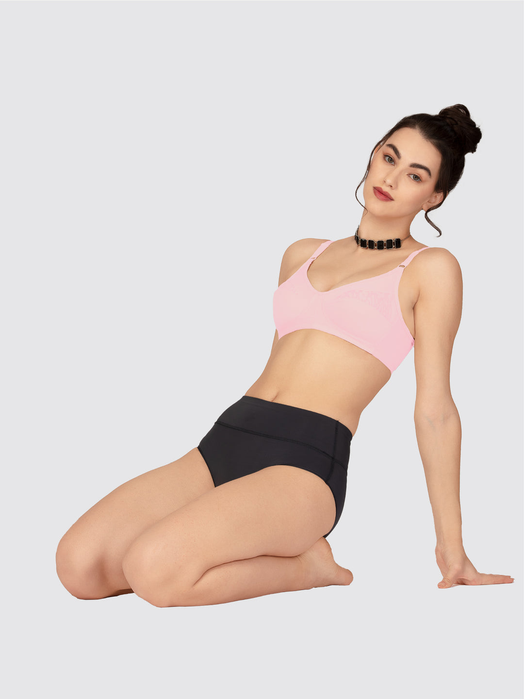 Lovable Non Padded Non Wired Full Coverage Bra - (Pack of 2) L0196-B.Pink/White