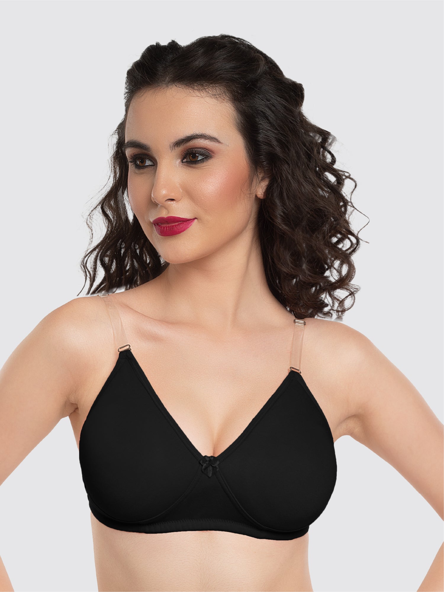 Lovable Black Non Padded Non Wired Full Coverage Bra LE-230-Black