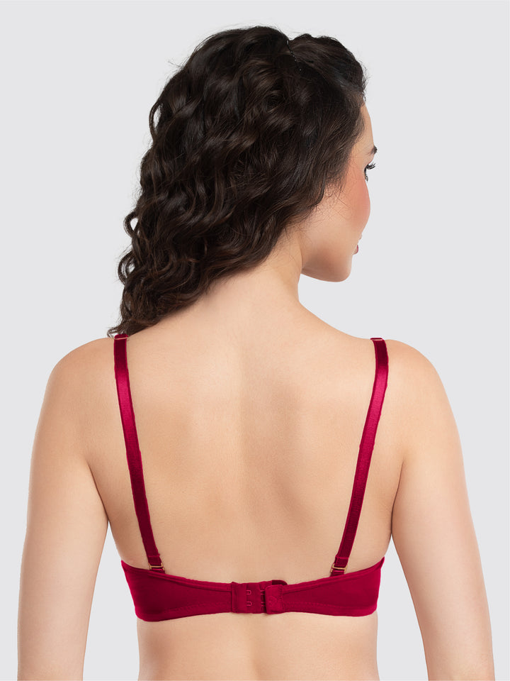 Lovable Light Maroon Padded Non Wired Full Coverage Bra LE-225-L. Maroon