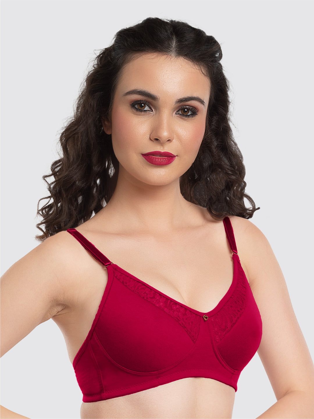 Lovable Light Maroon Padded Non Wired Full Coverage Bra LE-225-L. Maroon