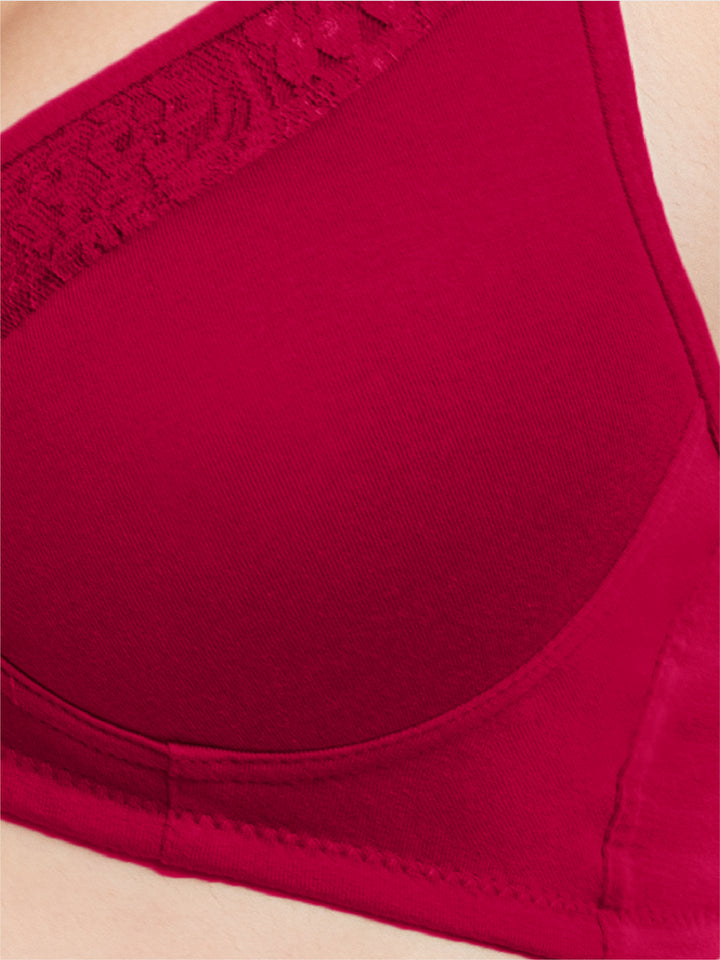 Lovable Light Maroon Padded Non Wired Full Coverage Bra LE-225-L. Maroon