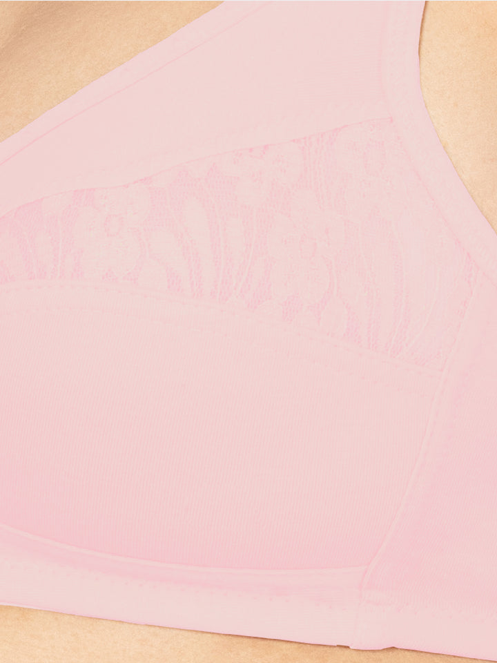 Lovable Non Padded Non Wired Full Coverage Bra - (Pack of 2) L0196-B.Pink/Skin