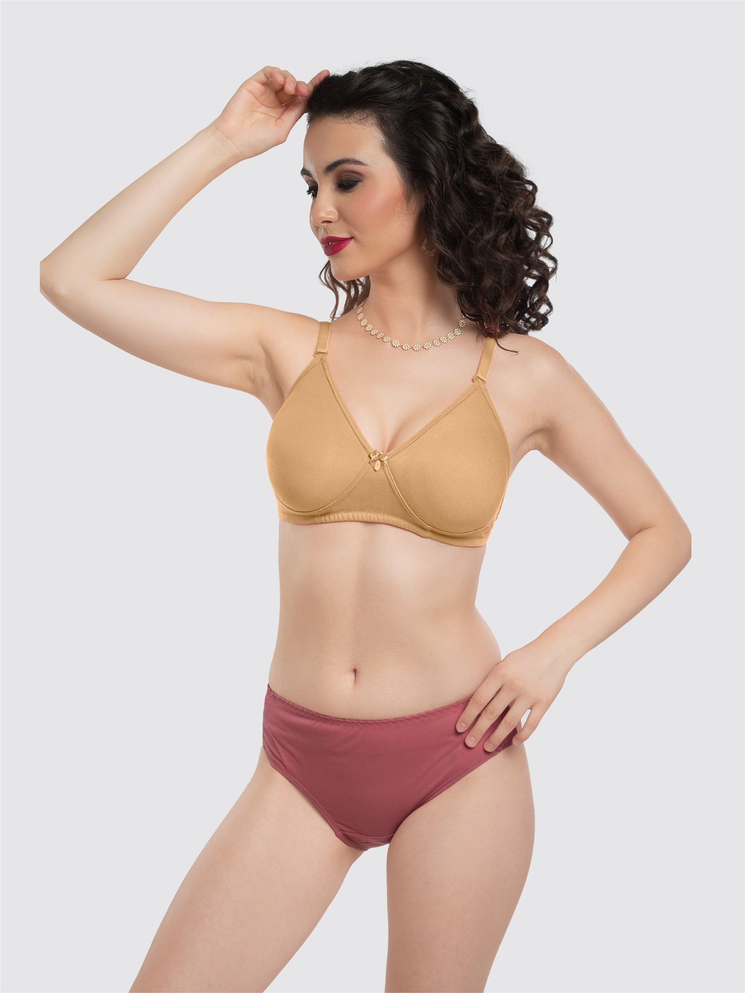 Lovable Skin Non Padded Non Wired Full Coverage Bra LE-230-Skin