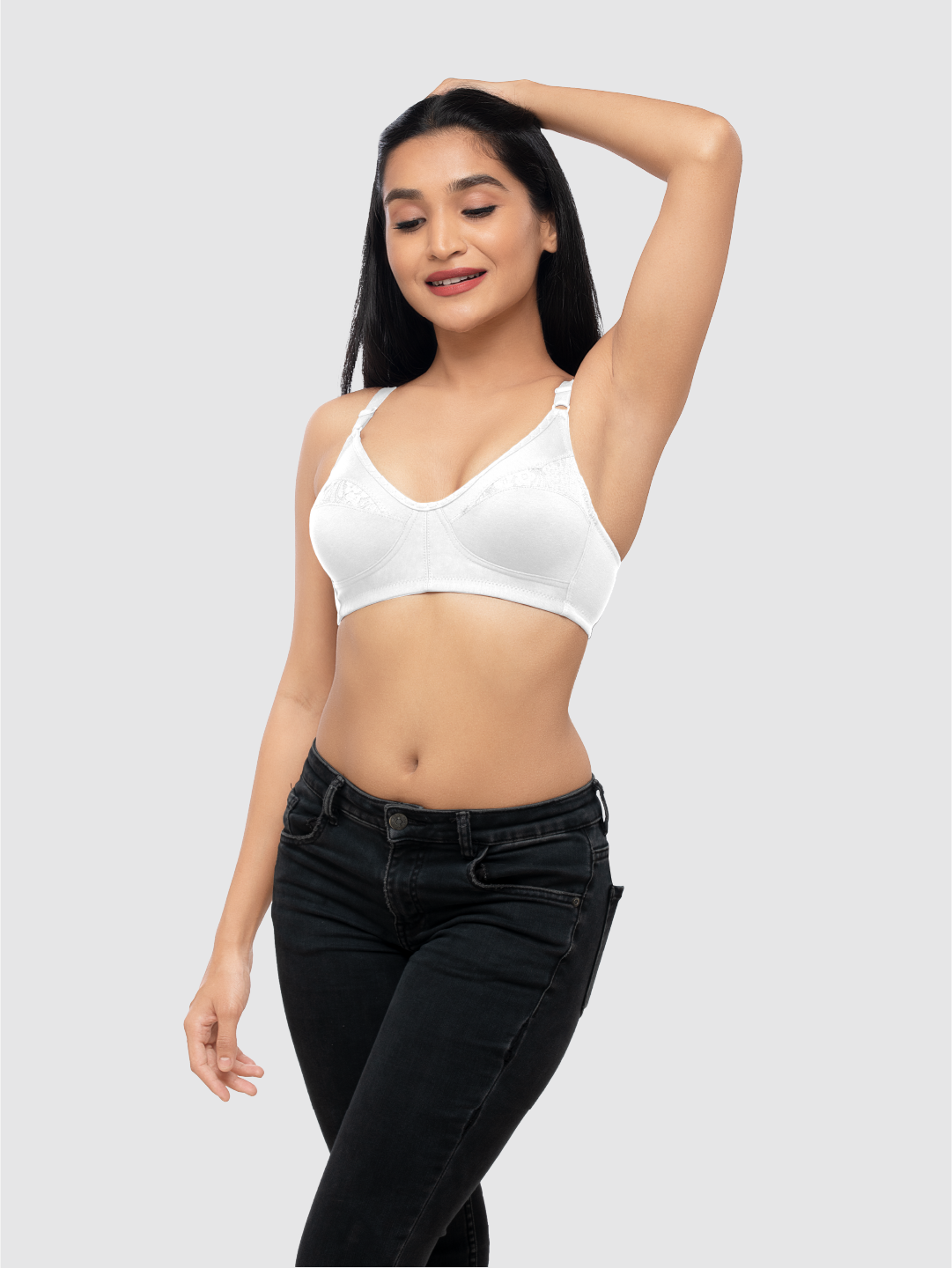 Lovable White Non Padded Non Wired Full Coverage Bra ADL-THE 1-White