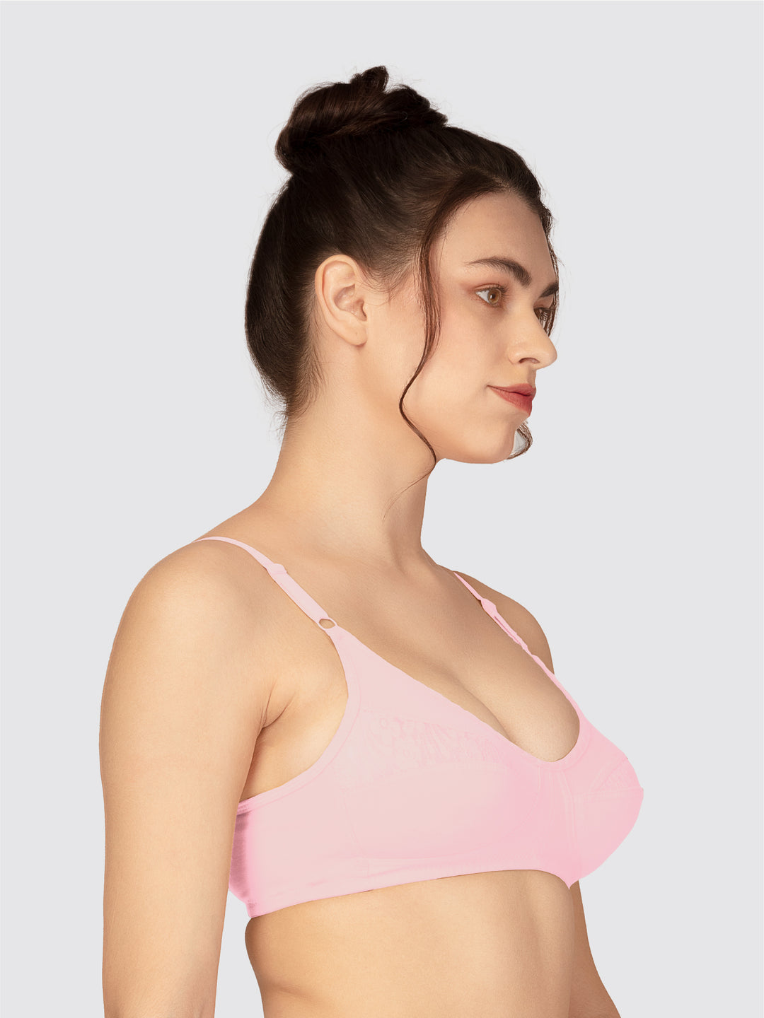 Lovable Non Padded Non Wired Full Coverage Bra - (Pack of 2) L0196-Black/B.Pink