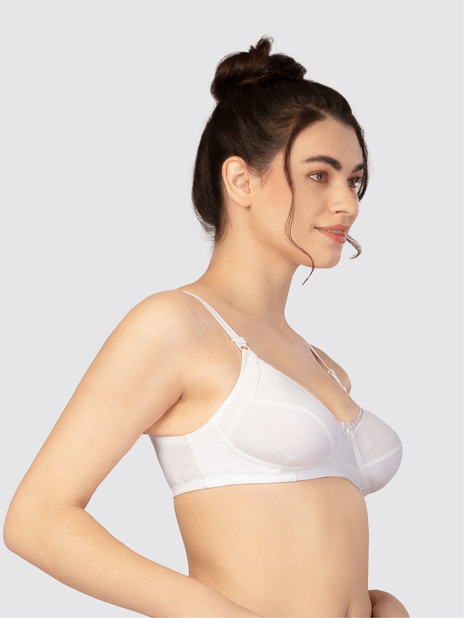 Lovable White Non Padded Non Wired Full Coverage Bra COMFYST-White