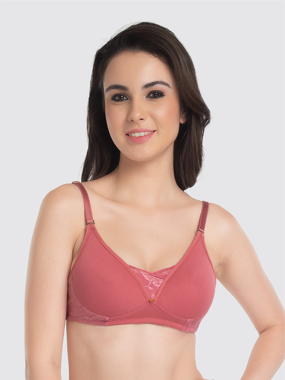 Lovable Dusty Rose Padded Non Wired Full Coverage Bra LE-239-Dusty Rose