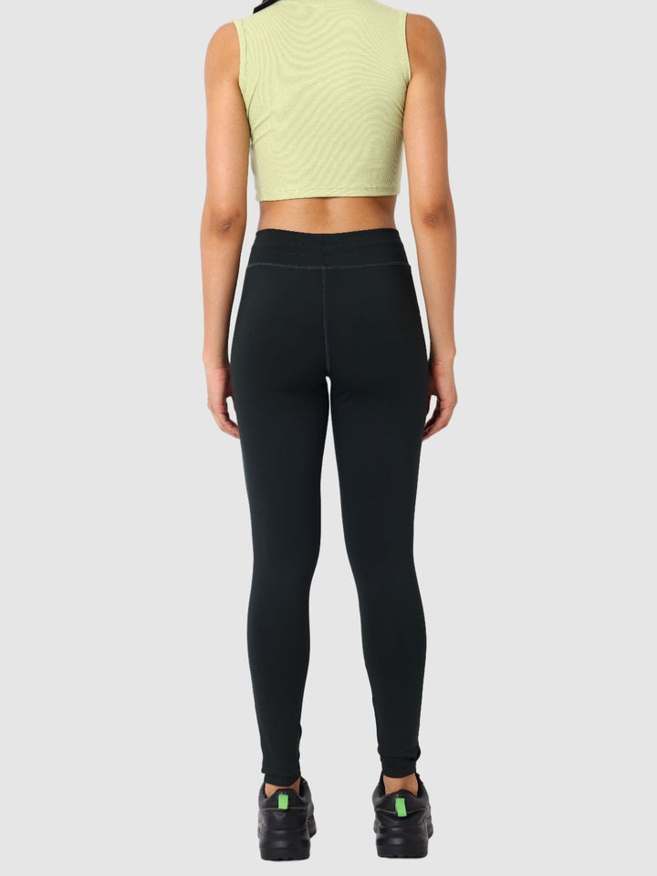 Women Bloom Algal Dark Green Solid Tights and Track Pant- Accolade - BA