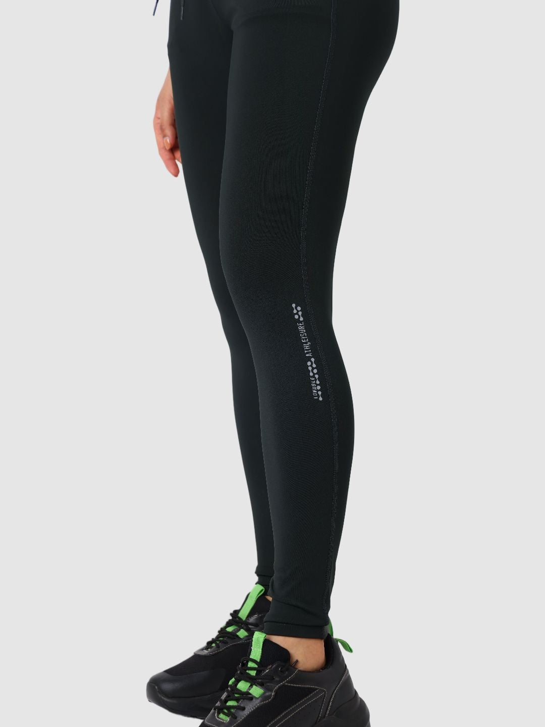 Women Bloom Algal Dark Green Solid Tights and Track Pant- Accolade - BA