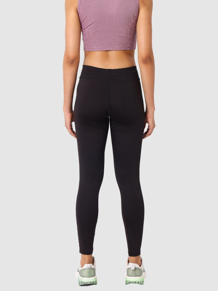 Women Black Solid Tights and Track Pant- Accolade - BK