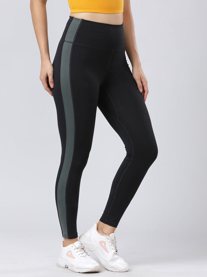 Women Black-Dark Forest Solid Tights and Track Pant- Camino - BK-DF