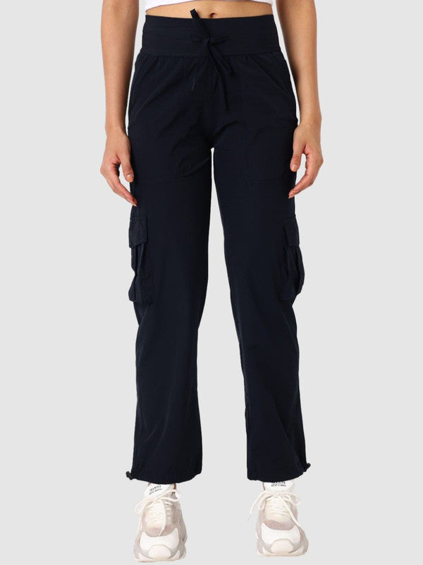 Women Black Solid Cargo Pant - PACE BREAKER CARGO - BK