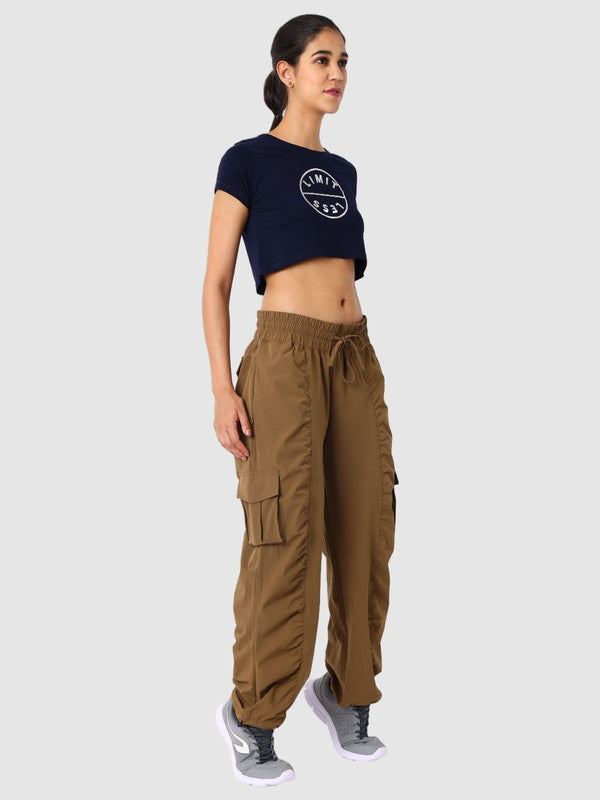 Women Brown Solid Cargo Pant - PACE BREAKER CARGO - BW
