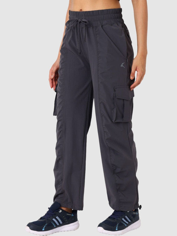 Women Steel Grey Solid Cargo Pant - PACE BREAKER CARGO - STG
