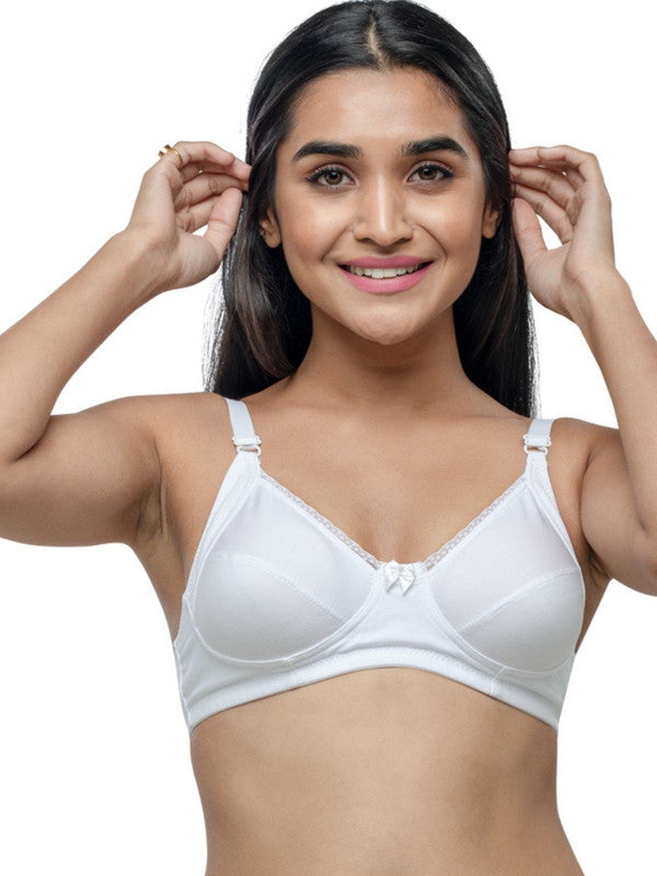 Lovable Cream and White Non Padded Wirefree Bra Pack of 2 - COMFYST-Cream/White