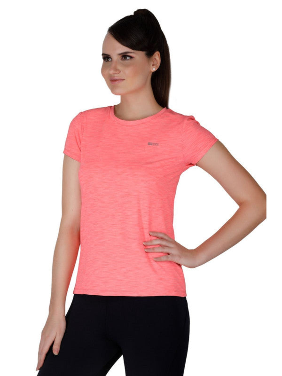Women Onion Pink Regular Fit Solid Top - 4W-CRUISER TEE-ON