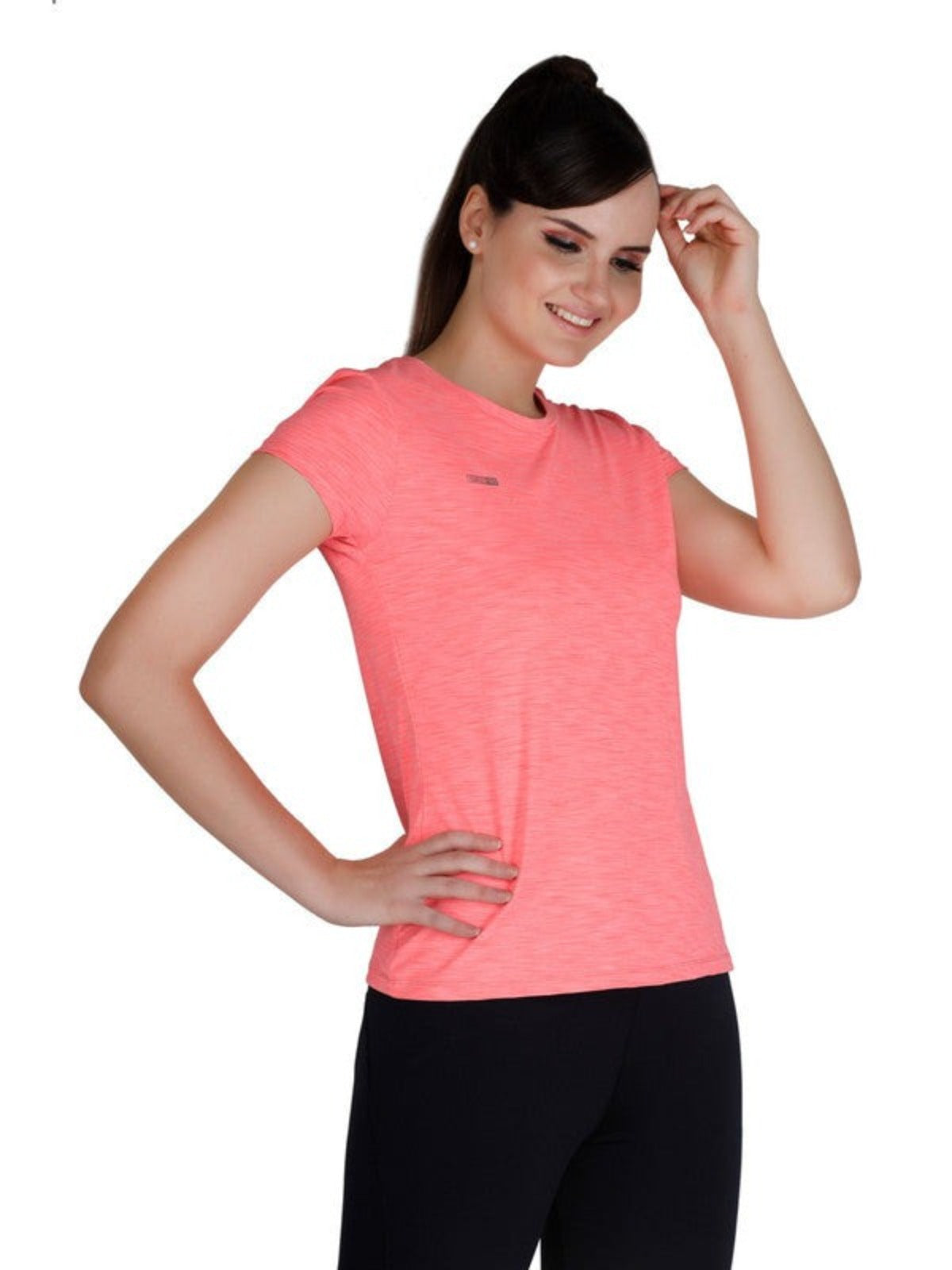 Women Onion Pink Regular Fit Solid Top - 4W-CRUISER TEE-ON