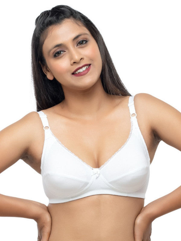 Lovable Cream and White Non Padded Wirefree Bra Pack of 2 - ENCIRCLE Elite-Cream/White