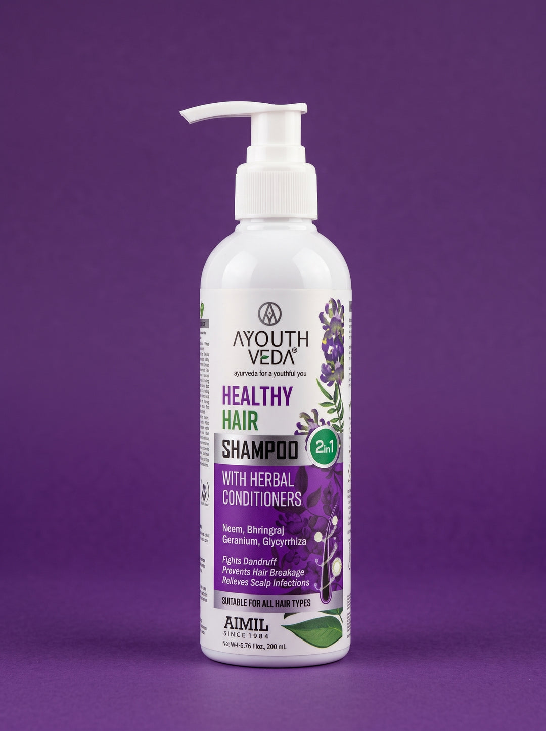 Ayouthveda Healthy Hair Shampoo With Bhringraj and Shikakai - 200ml