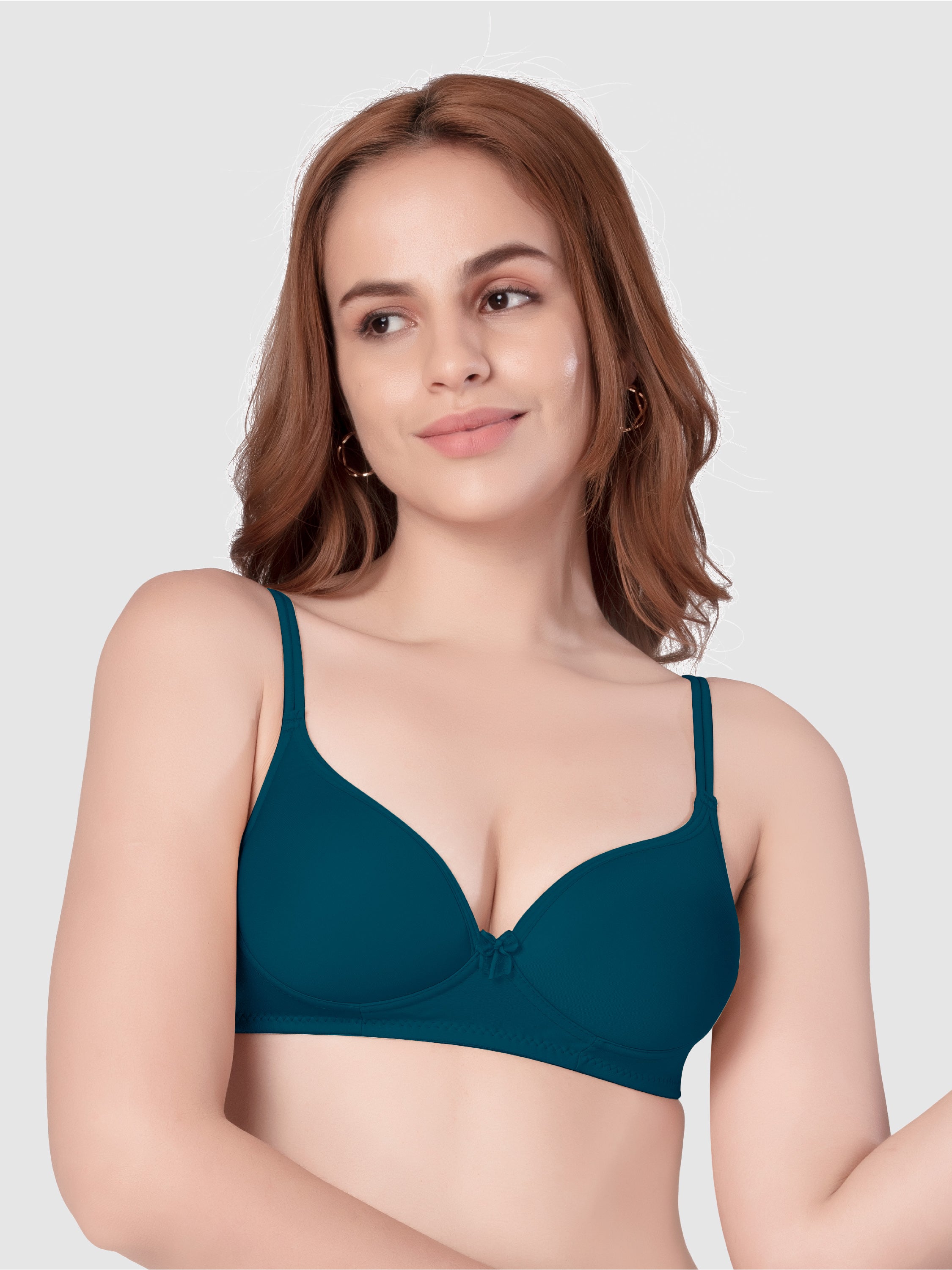 Daisy Dee Electric Blue Padded Non Wired Full Coverage Bra NKWI-E. Blue