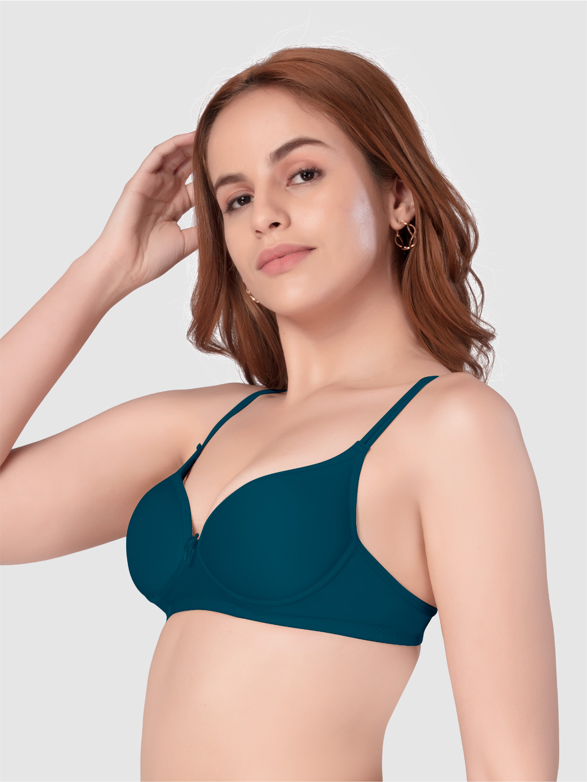 Daisy Dee Electric Blue Padded Non Wired Full Coverage Bra NKWI-E. Blue