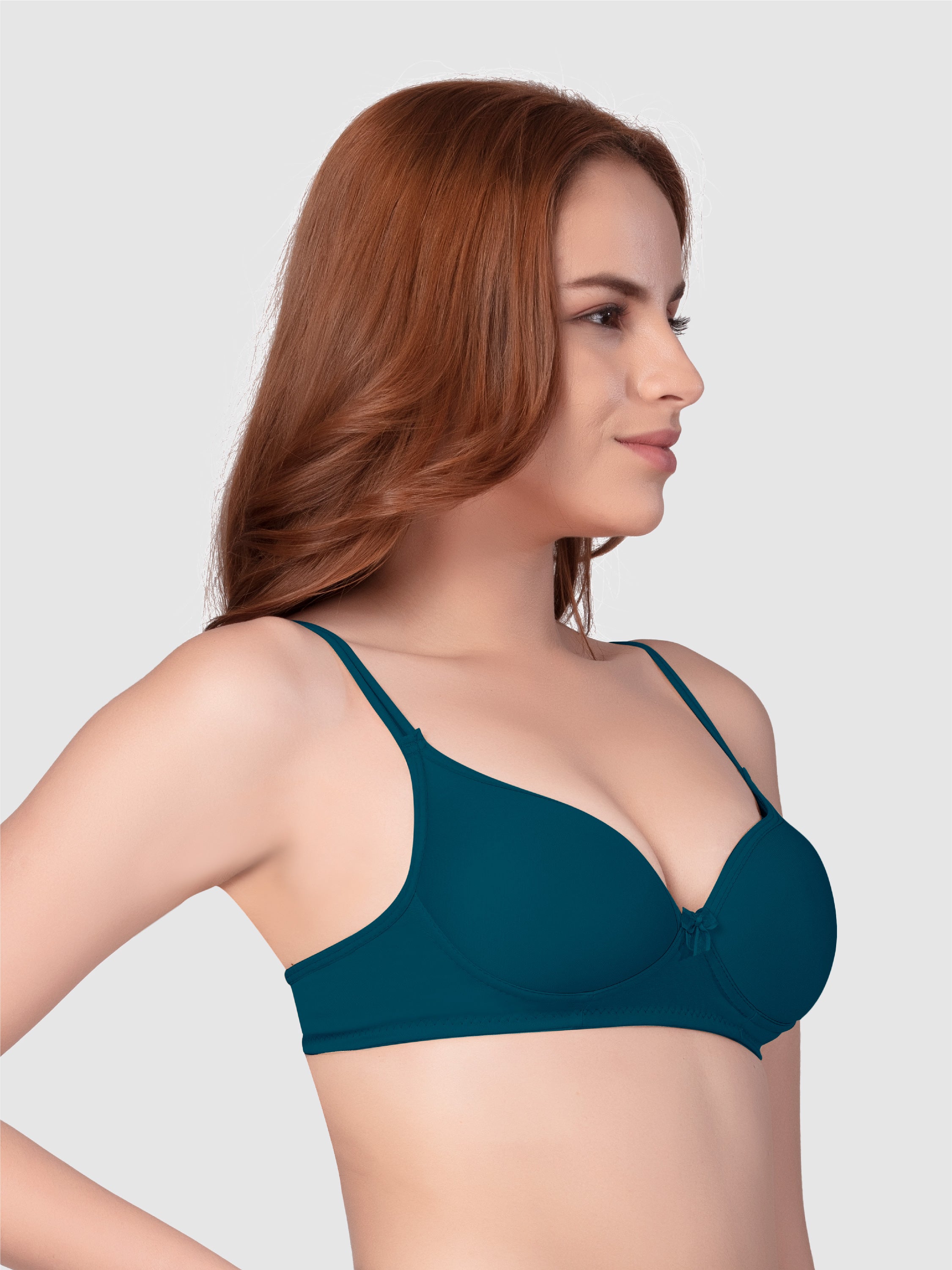 Daisy Dee Electric Blue Padded Non Wired Full Coverage Bra NKWI-E. Blue