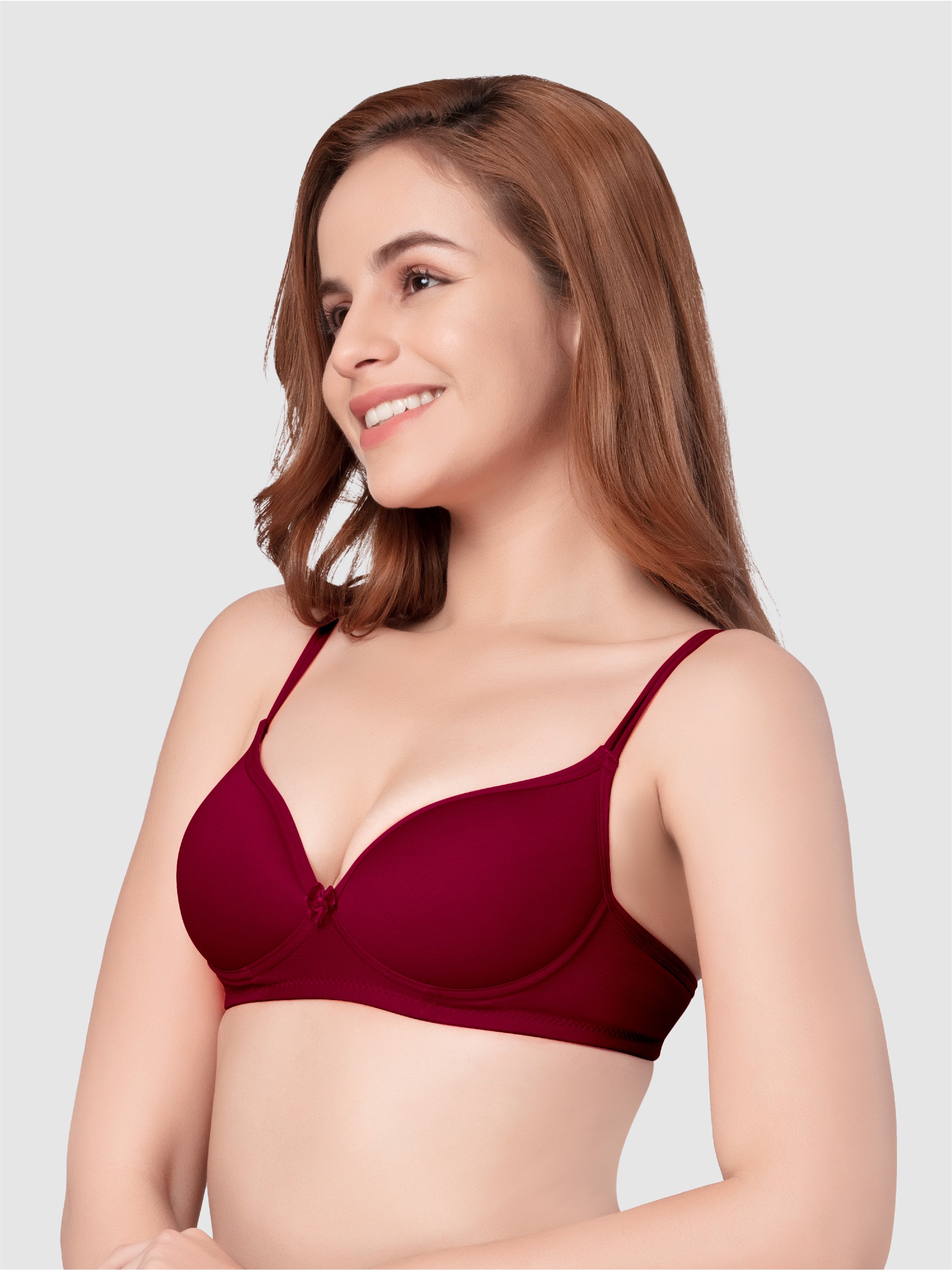 Daisy Dee Magenta Padded Non Wired Full Coverage Bra NKWI-Magenta