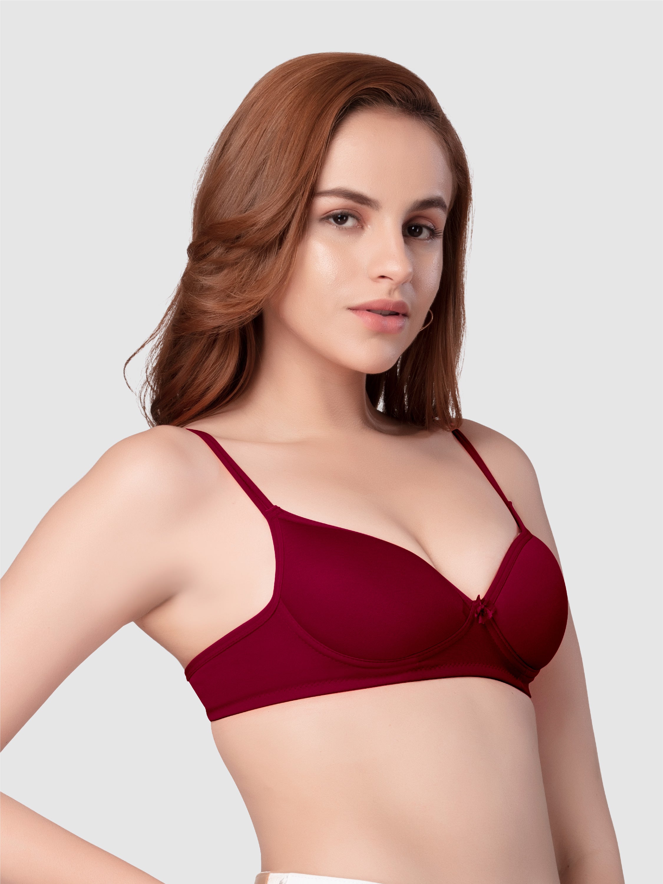 Daisy Dee Magenta Padded Non Wired Full Coverage Bra NKWI-Magenta