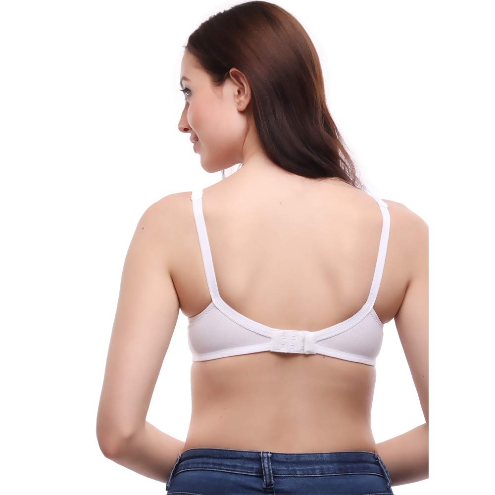 Lovable Multicolor Non Padded Non Wired Full Coverage Bra - (Pack of 2) L0596- Maroon/White