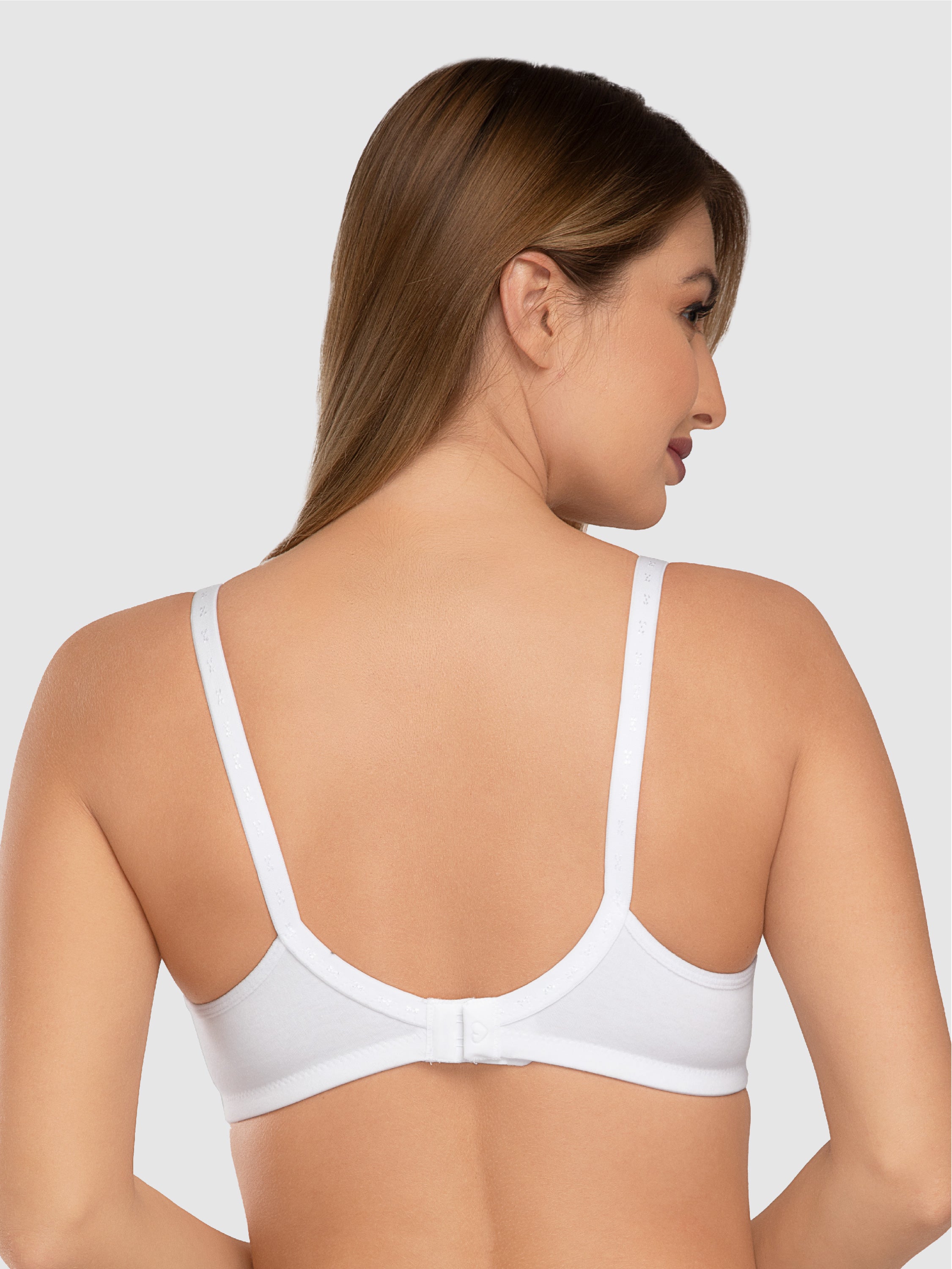 Daisy Dee White Non Padded Non Wired Full Coverage Bra NSMPSMTH-White